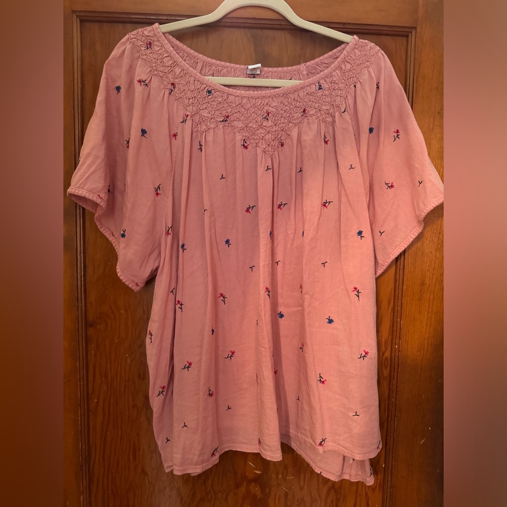 Old Navy Pink Floral T Shirt Blouse